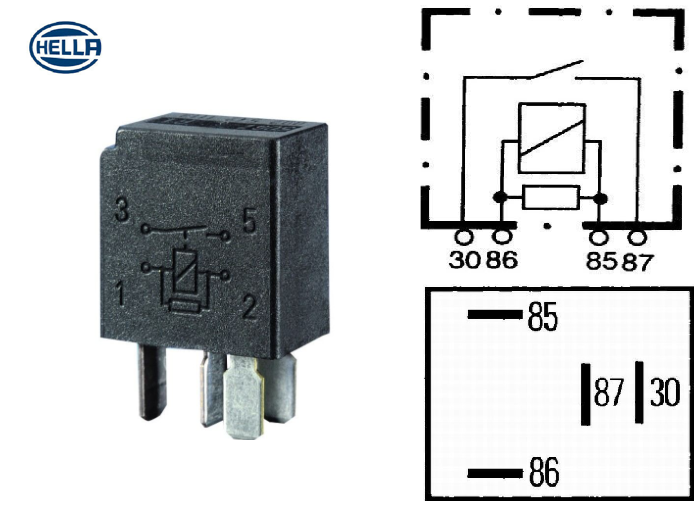 Hella Multi Purpose Relay 933766111 for Mercedes