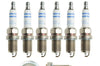 Set Of 6 Bosch OE Fine Wire Double Platinum Spark Plug for Audi Porsche Volkswagen.