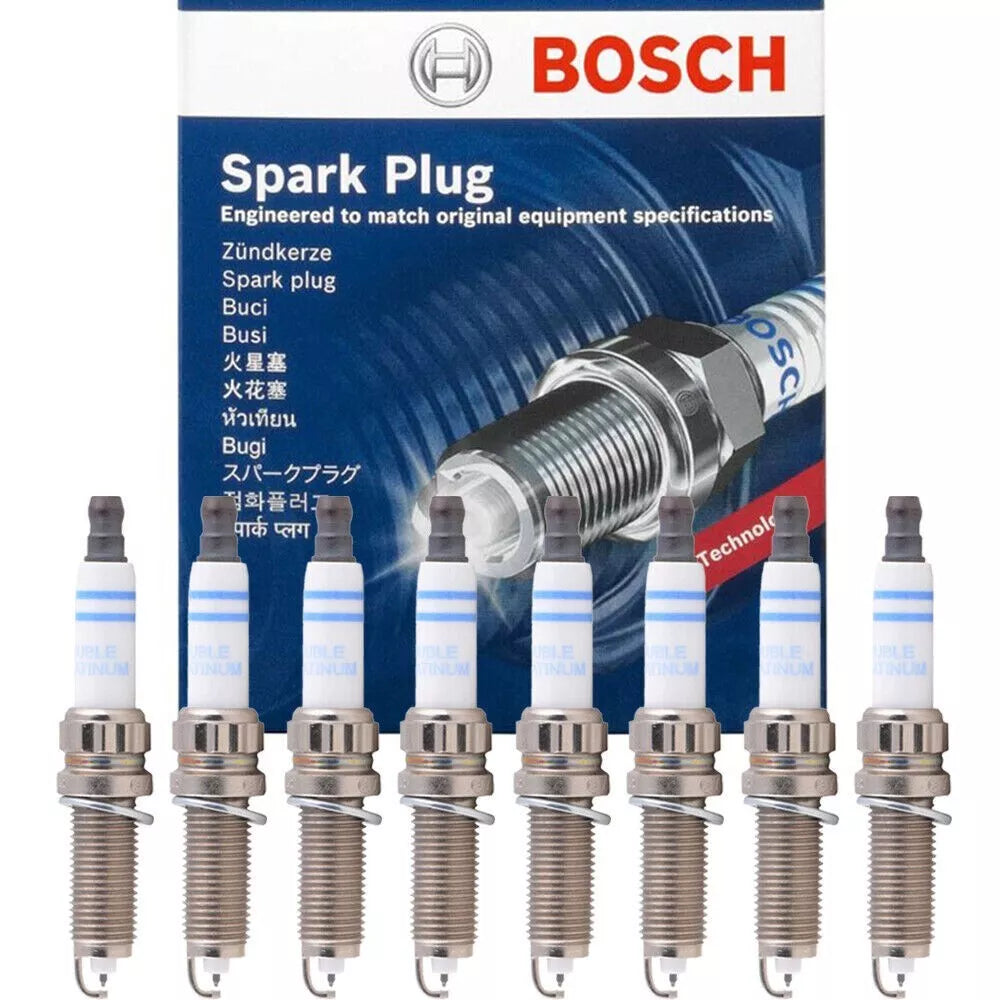 Set of 8 Bosch OE Fine Wire Double Platinum Spark Plugs For BMW