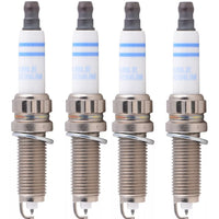 Set of 4 Bosch OE Fine Wire Double Platinum Spark Plugs For BMW.