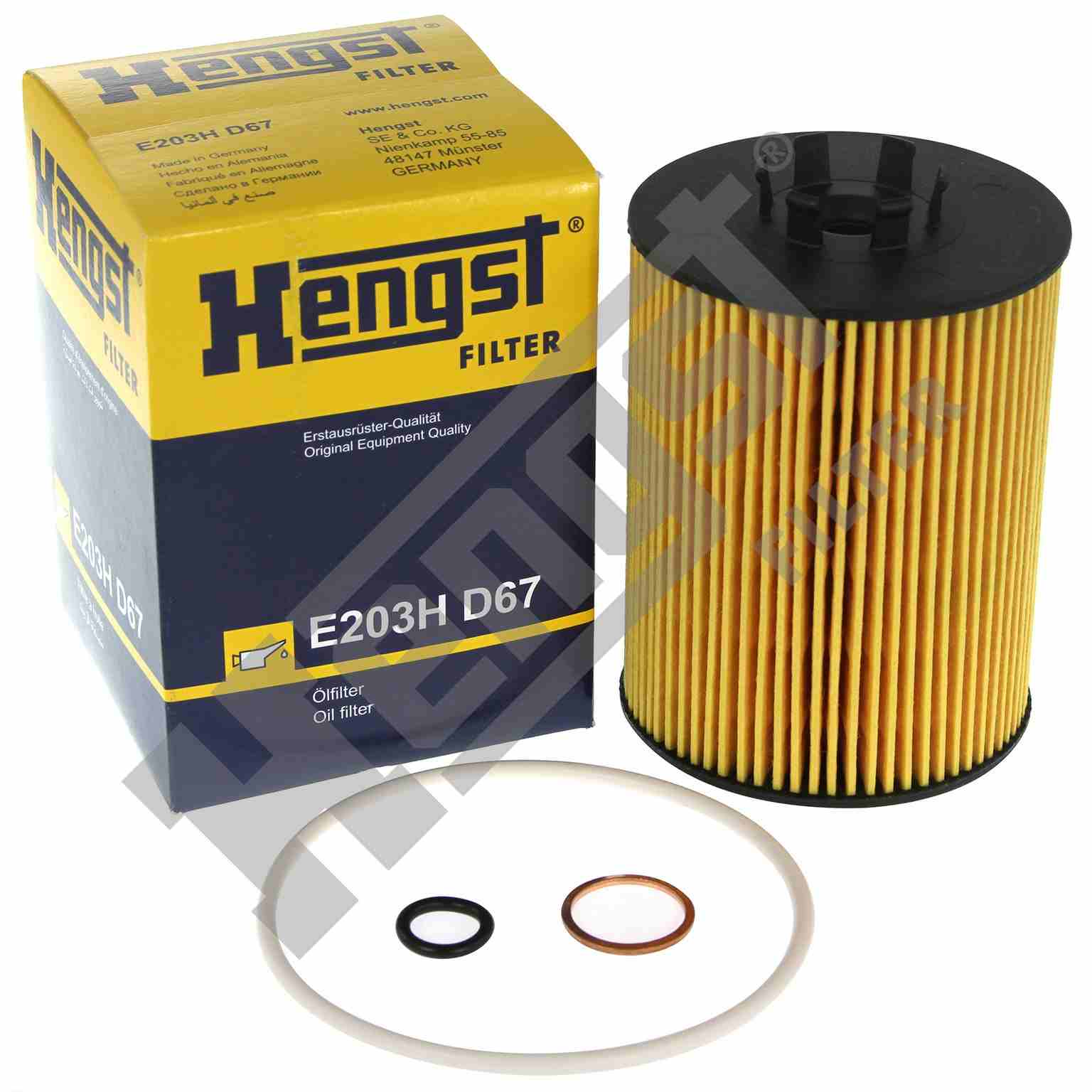 Engine Oil Filter Hengst E203HD67 For BMW