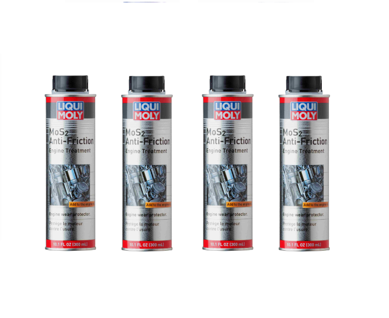 Set Of 4 Liqui Moly MoS2 Anti Friction Treatment 300 ml Engine Oil Additive.