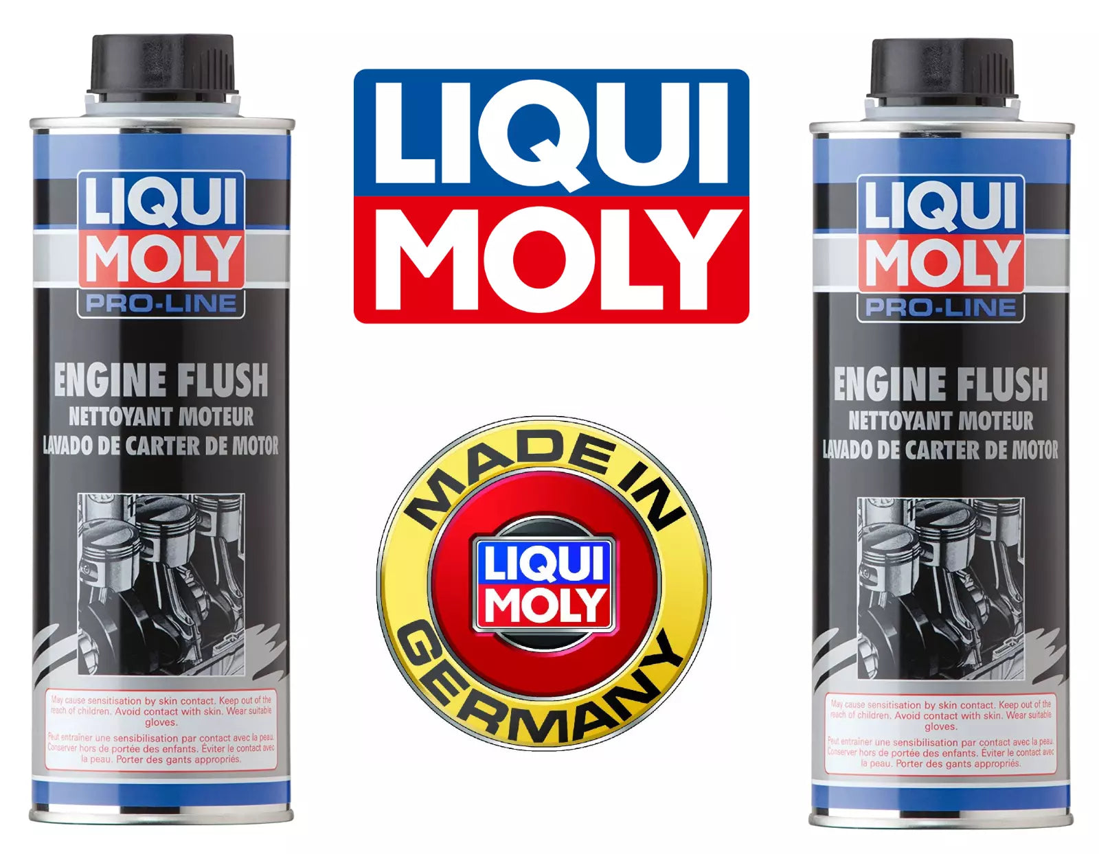 Set Of 2 Liqui Moly Pro-Line Motor Oil Engine Flush 500ml.