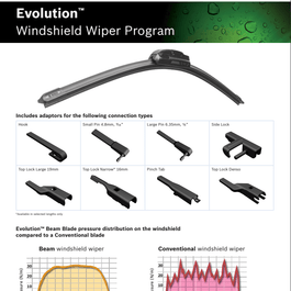 Set of 2 BOSCH EVOLUTION Beam Wiper Blade 4826 & 4822 (26" & 22") - Universal Flash Supply