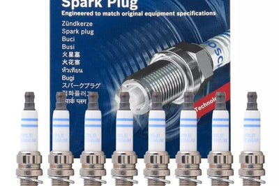 Set of 8 Bosch OE Fine Wire Double Platinum Spark Plugs For BMW - Universal Flash Supply